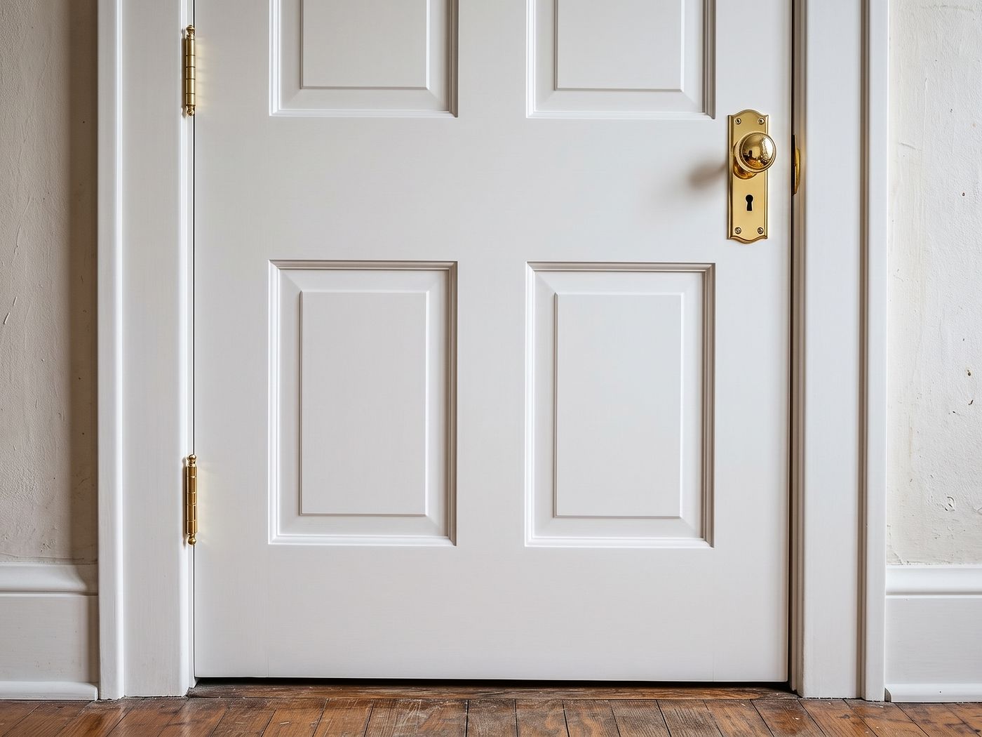 Misma puerta lacada en blanco